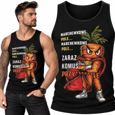 TANK TOP ŚMIESZNY  MARCHEWKOWE POLE